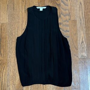 DVF Sleeveless Black Blouse